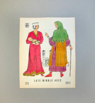 Development of Western Costume, Plate 24: Late Middle Ages