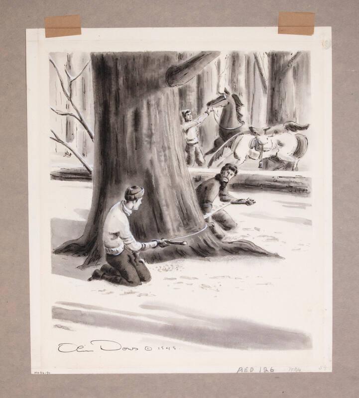Illustration for Franklin Roosevelt at Hyde Park: Cutting Tree
