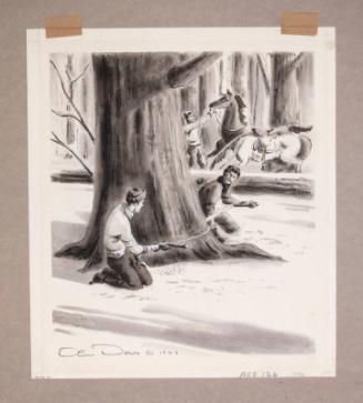 Illustration for Franklin Roosevelt at Hyde Park: Cutting Tree