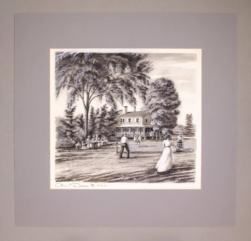 Illustration for Franklin Roosevelt at Hyde Park: Tennis at Newbold's