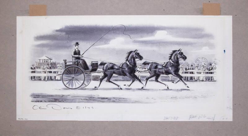 Illustration for Franklin Roosevelt at Hyde Park: F.D.R. Driving His Tandem at the County Fair