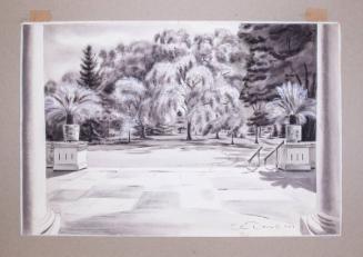 Illustration for Franklin Roosevelt at Hyde Park: View from the Portico