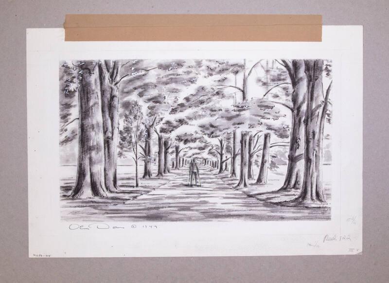 Illustration for Franklin Roosevelt at Hyde Park: Walking Down the Drive