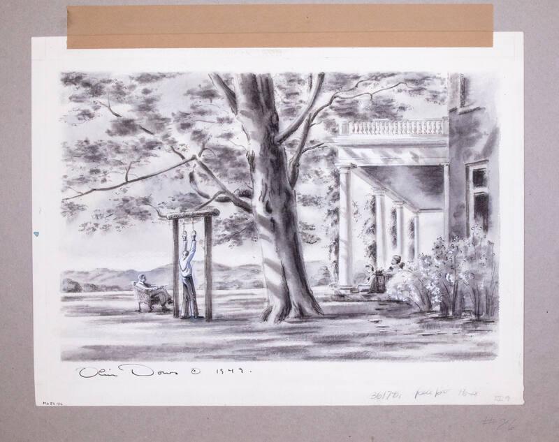 Illustration for Franklin Roosevelt at Hyde Park: FDR Exercising on the South Lawn