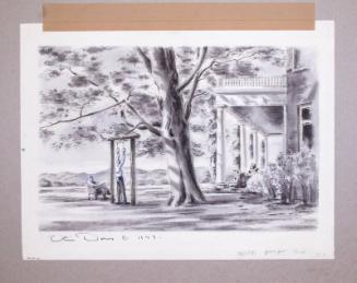 Illustration for Franklin Roosevelt at Hyde Park: FDR Exercising on the South Lawn
