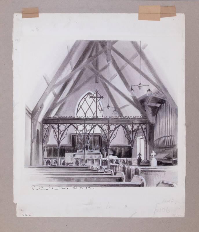 Illustration for Franklin Roosevelt at Hyde Park: St. James Chapel Interior