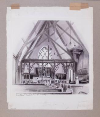 Illustration for Franklin Roosevelt at Hyde Park: St. James Chapel Interior