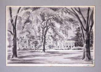 Illustration for Franklin Roosevelt at Hyde Park: Front View of Springwood