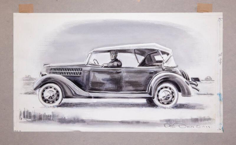 Illustration for Franklin Roosevelt at Hyde Park: The Blue Ford