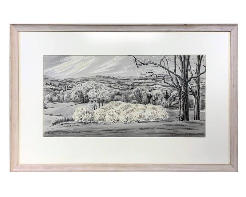 Illustration for Franklin Roosevelt at Hyde Park: Apple Orchard in Bloom