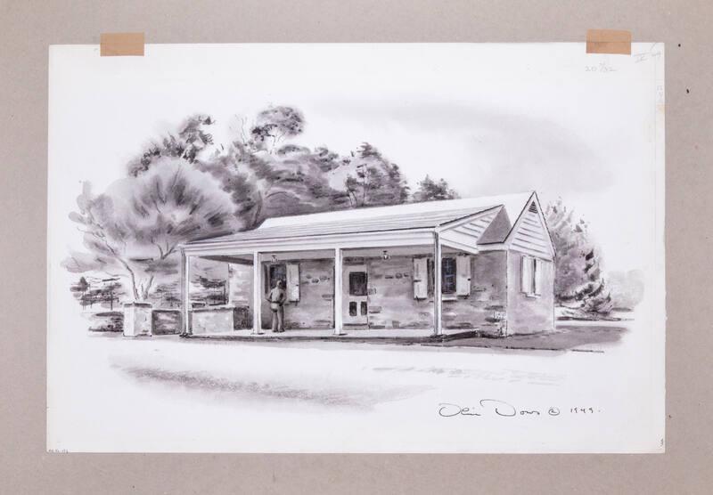 Illustration for Franklin Roosevelt at Hyde Park: Gatehouse at the FDR Library