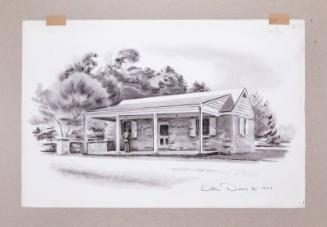 Illustration for Franklin Roosevelt at Hyde Park: Gatehouse at the FDR Library