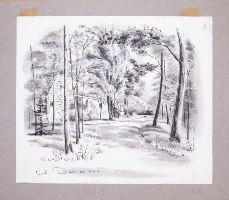 Illustration for Franklin Roosevelt at Hyde Park: View of the Approach to Top Cottage