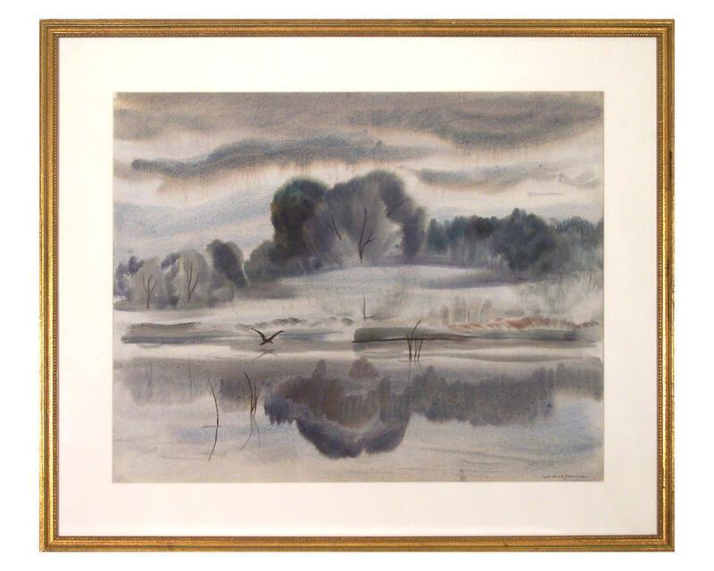 Painting of a Dutchess County Pond in Spring