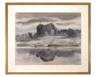 Painting of a Dutchess County Pond in Spring
