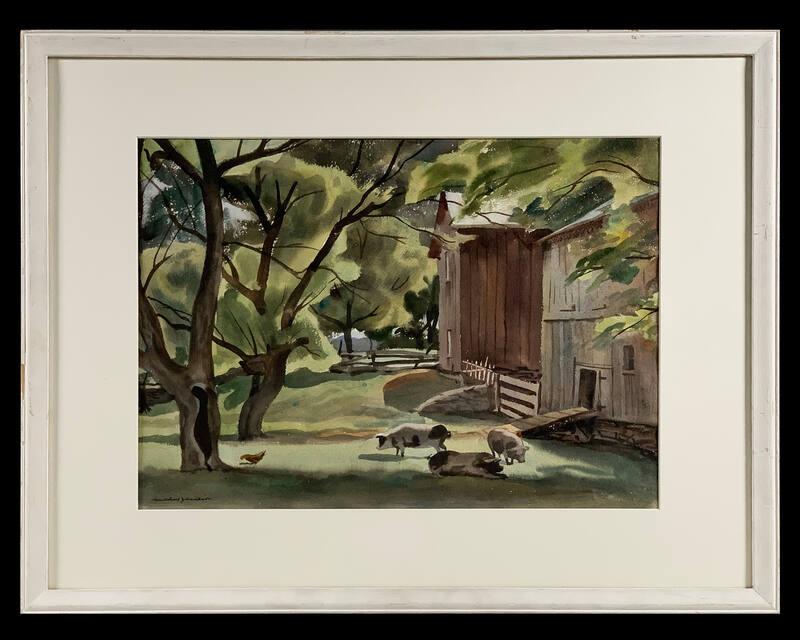 Painting of a Barnyard