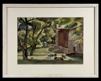 Painting of a Barnyard
