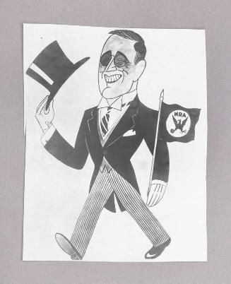 Caricature Portrait of Franklin D. Roosevelt