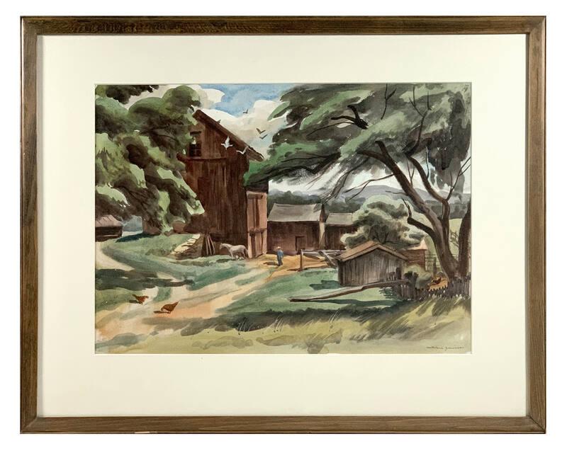 Painting of Benjamin Haviland's Barns