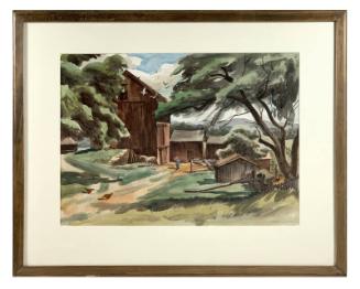 Painting of Benjamin Haviland's Barns