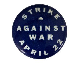 Anti-War Student Strike Button