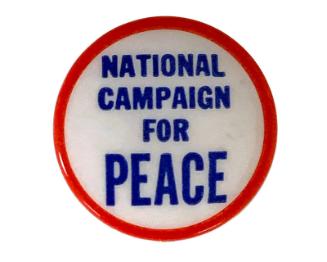 National Campaign for Peace Button