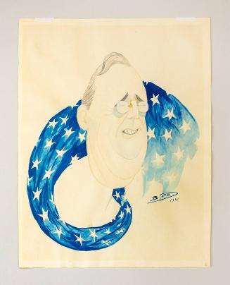 Caricature Portrait of Franklin D. Roosevelt