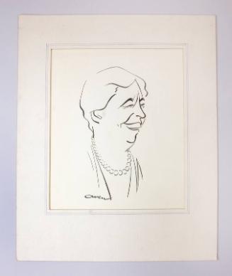 Caricature Portrait of Eleanor Roosevelt