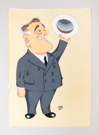 Caricature Portrait of Franklin D. Roosevelt