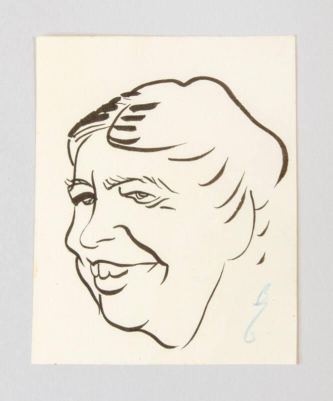Caricature Portrait of Eleanor Roosevelt