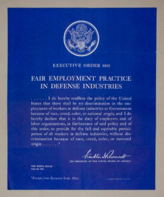 Executive Order 8802 Poster