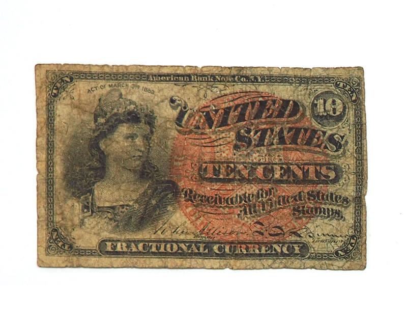 U.S. Ten Cent Fractional Currency  Note