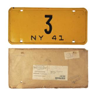 New York State License Plate