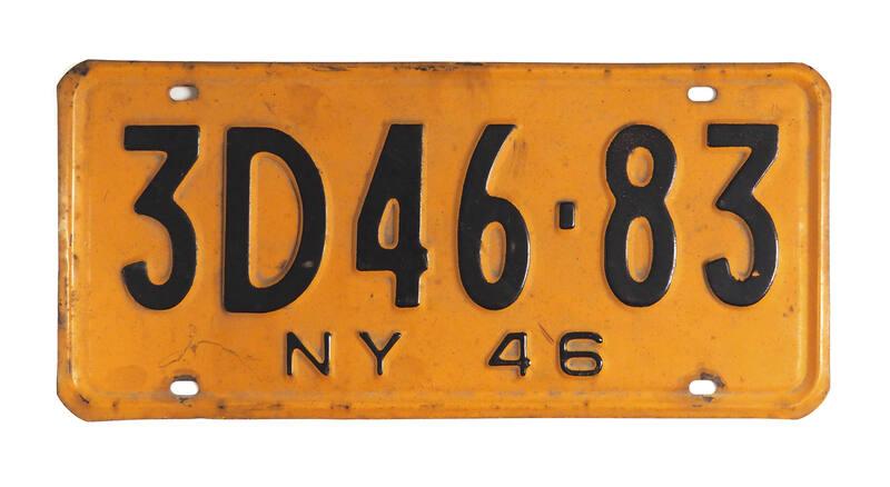 New York State License Plate
