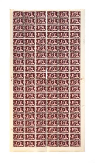British 1937 1½d Coronation Issue Stamp Sheet