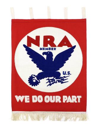 National Recovery Administration (NRA) Member Wall Hanging