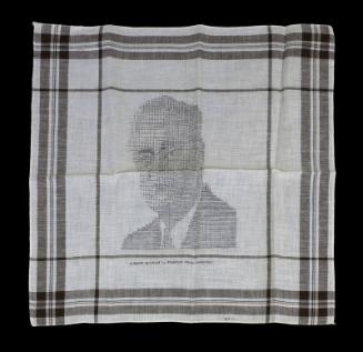 Handkerchief with Typewriter Portrait of Franklin D. Roosevelt