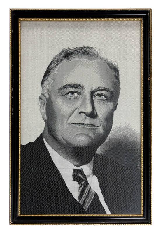 Woven Portrait of Franklin D. Roosevelt