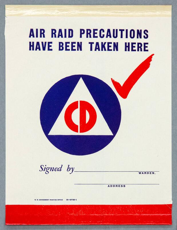 Air Raid Precautions Decal