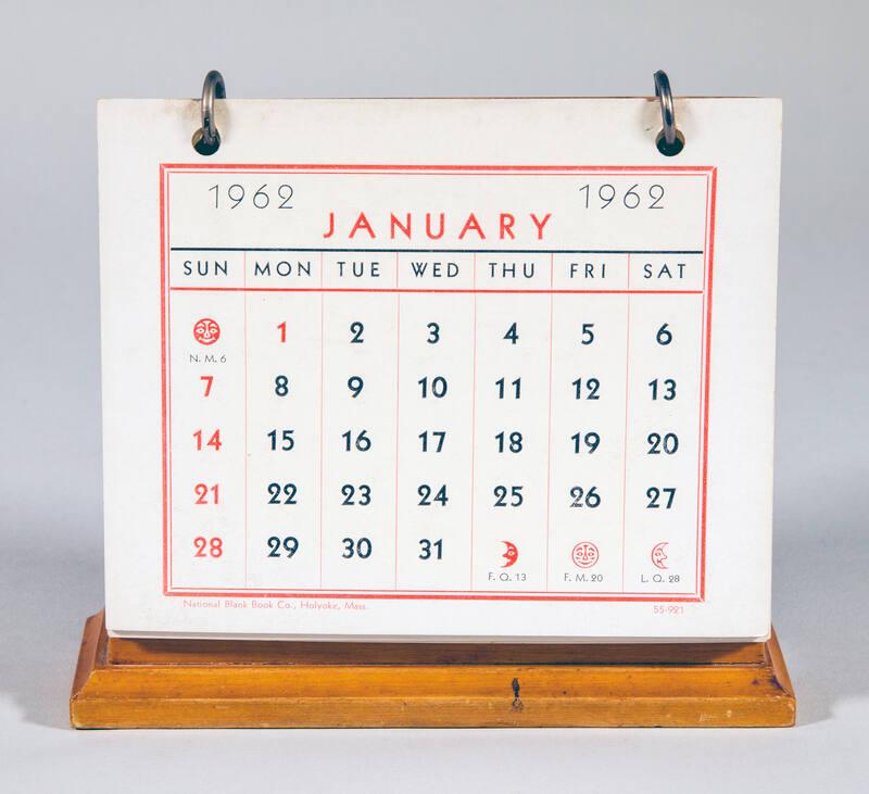 Desk Calendar Used by Eleanor Roosevelt