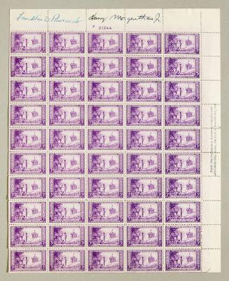 U.S. 1934 3¢ Wisconsin Tercentenary Stamp Pane