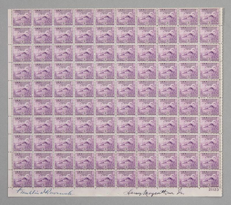 U.S. 1933 3¢ Proclamation of Peace Stamp Pane