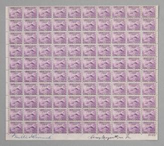 U.S. 1933 3¢ Proclamation of Peace Stamp Pane