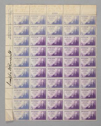 U.S. 1934 3¢ Mothers of America Stamp Pane