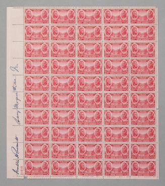 U.S. 1937 2¢  Army Stamp Pane