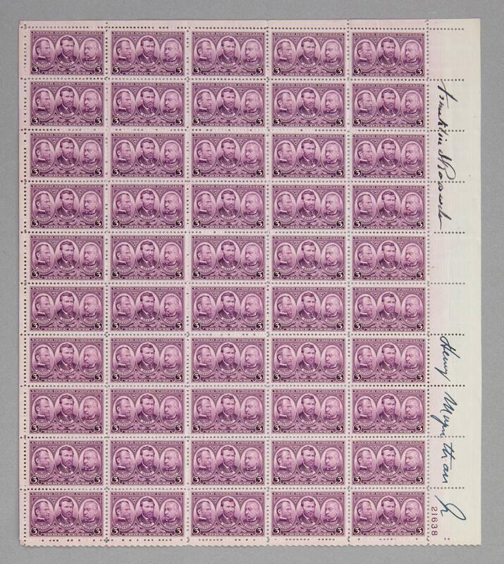 U.S. 1937 3¢ Army Stamp Pane