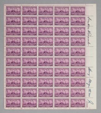 U.S. 1937 3¢ Army Stamp Pane