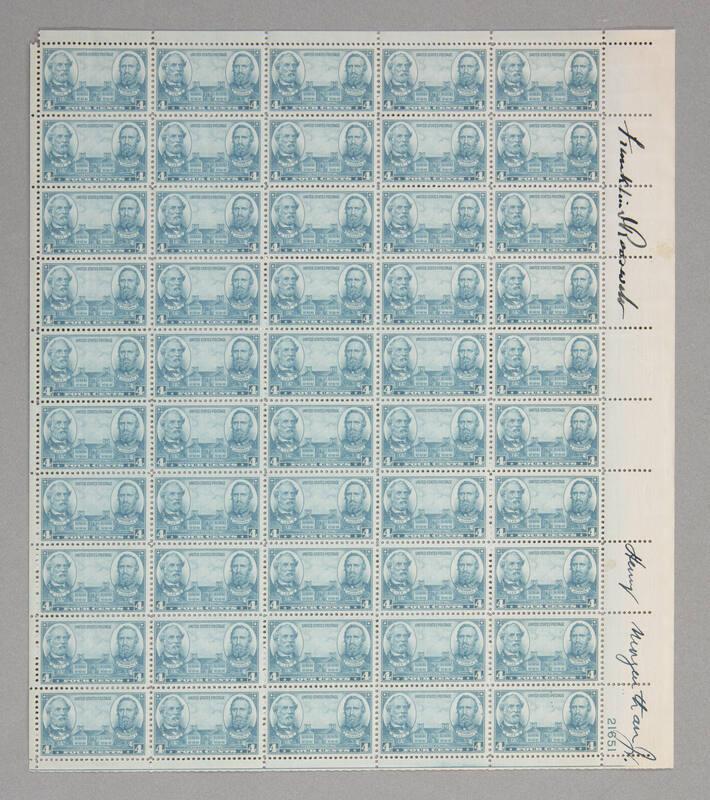 U.S. 1937 4¢ Army Stamp Pane