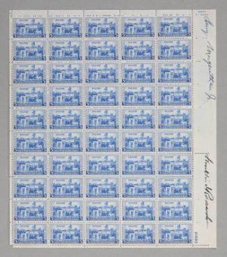 U.S. 1937 5¢ Army Stamp Pane