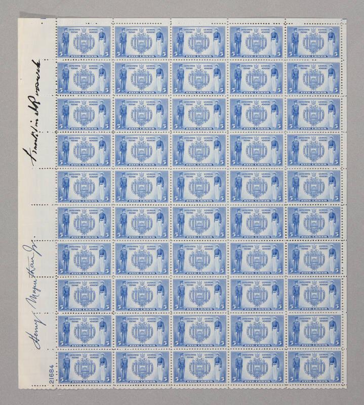 U.S. 1937 5¢ Navy Stamp Pane